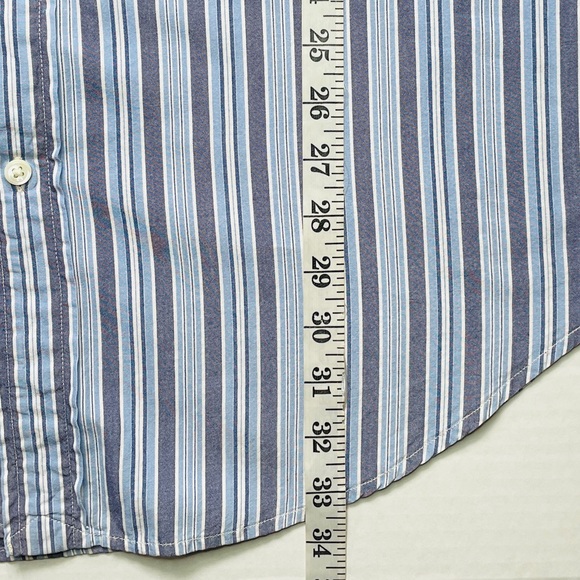 RALPH LAUREN Mens XL Shirt Blue Striped Relaxed X Large Long Sleeve Button Up - Picture 8 of 8